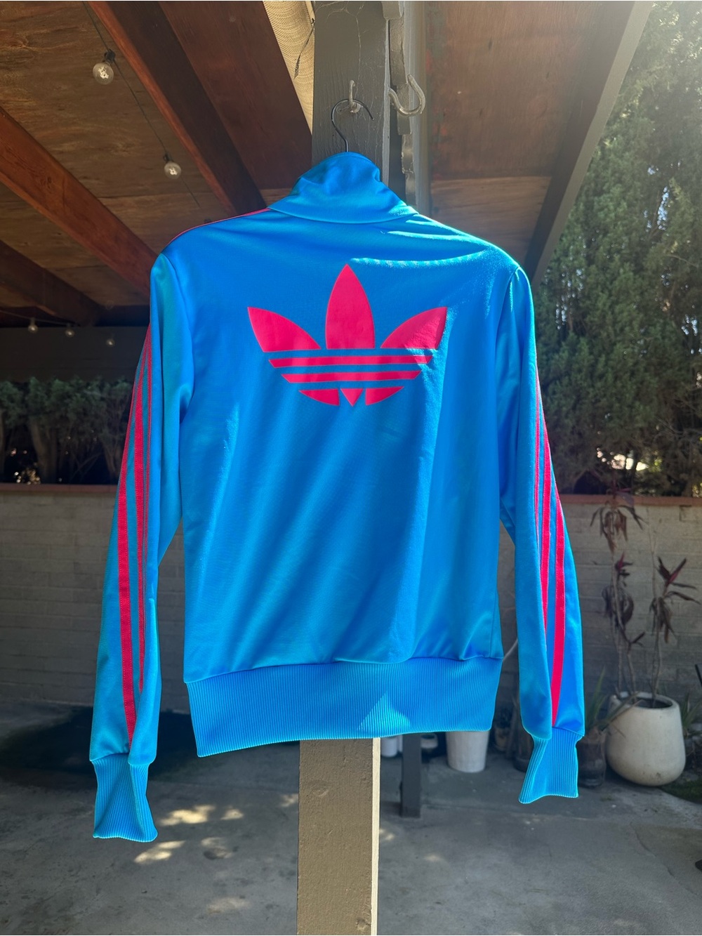 Vintage 2010 Adidas Originals Firebird Track Jacket Aqua Pink S 36 - Picture 2 of 9